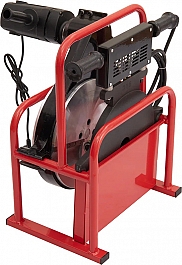 Нагреватель и торцеватель в боксе гидравлического стыкового сварочного аппарата для пнд труб Gas Fusion Red-355 Нагреватель и торцеватель в боксе гидравлического стыкового сварочного аппарата для пнд труб Gas Fusion Red-355