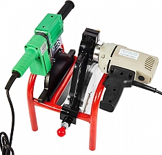 Нагреватель и торцеватель в боксе механического стыкового сварочного аппарата для пнд труб Gas Fusion Red-160R2 Нагреватель и торцеватель в боксе механического стыкового сварочного аппарата для пнд труб Gas Fusion Red-160R2