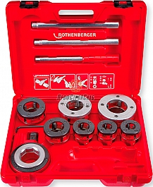 Ручные резьбонарезные клуппы Rothenberger Super Cut Set BSPT R 1"-1 1/4"-1 1/2"-2"